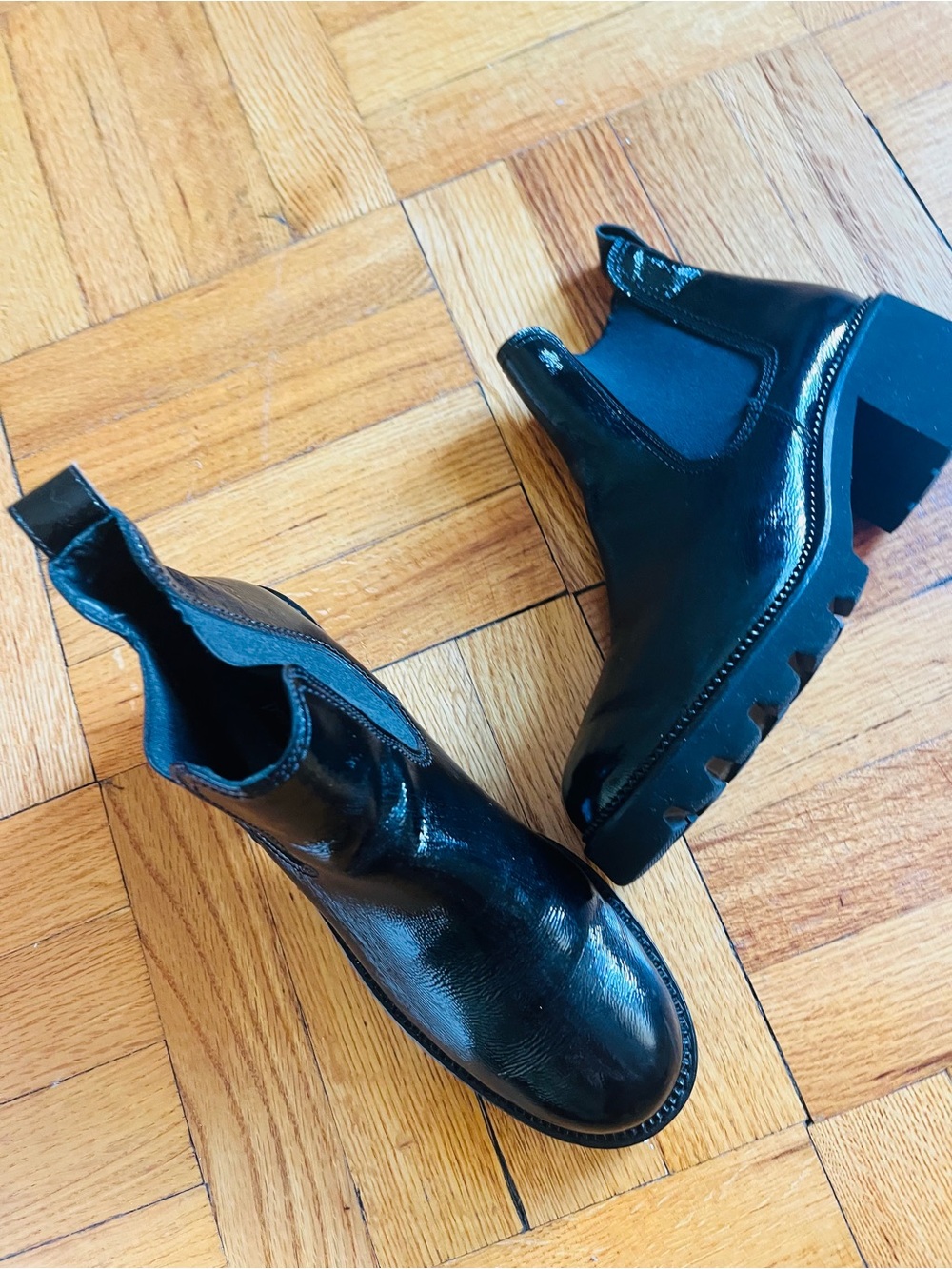 Paul Green Black Leather Booties 8